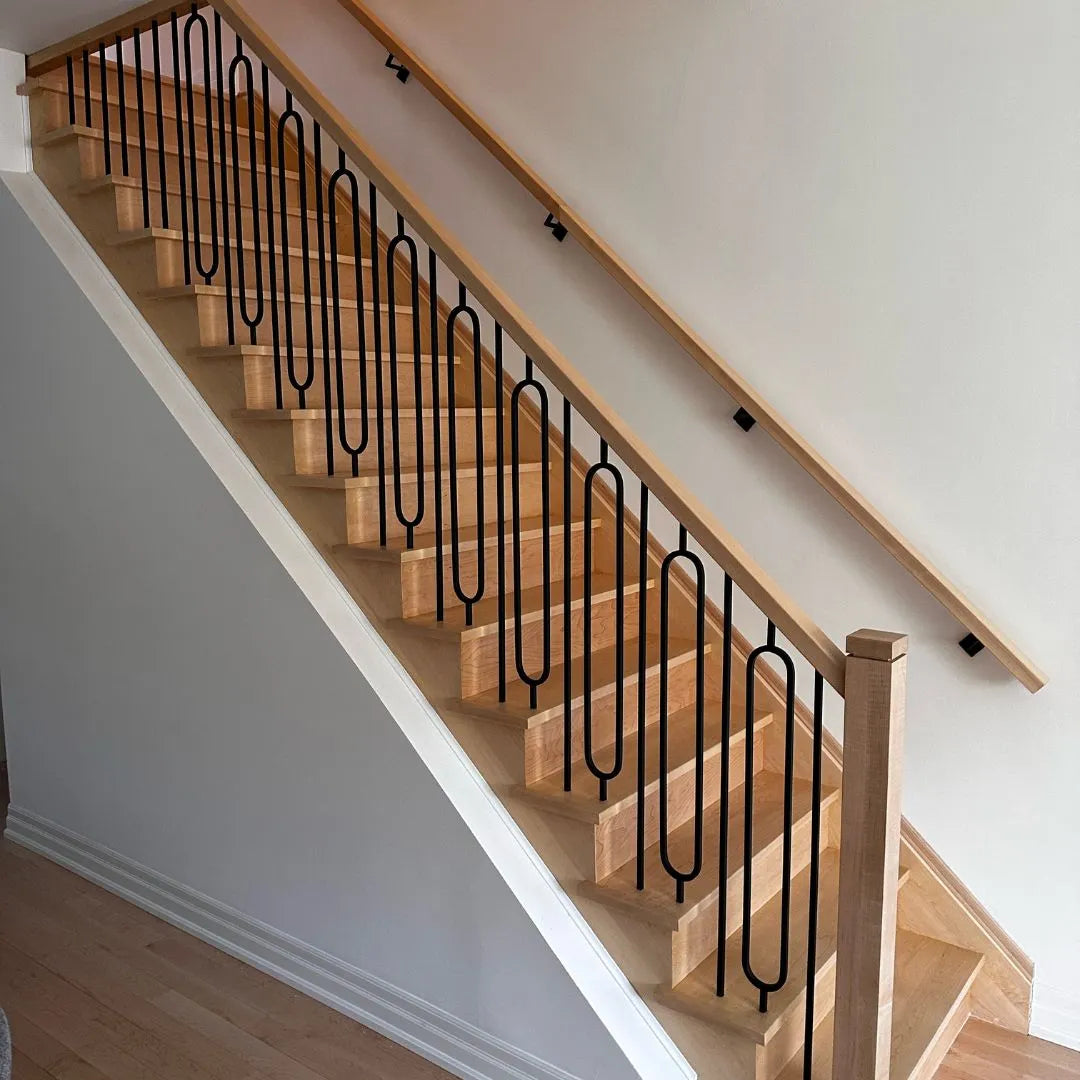 austaircase Modern Minimalist Oval Loop Iron Stair Balustrade