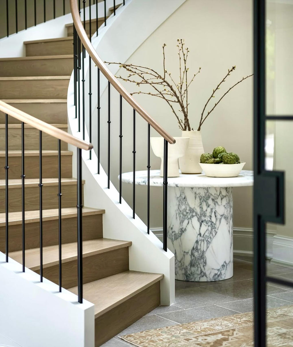 austaircase Classic Matte Black Iron Stair Balustrade