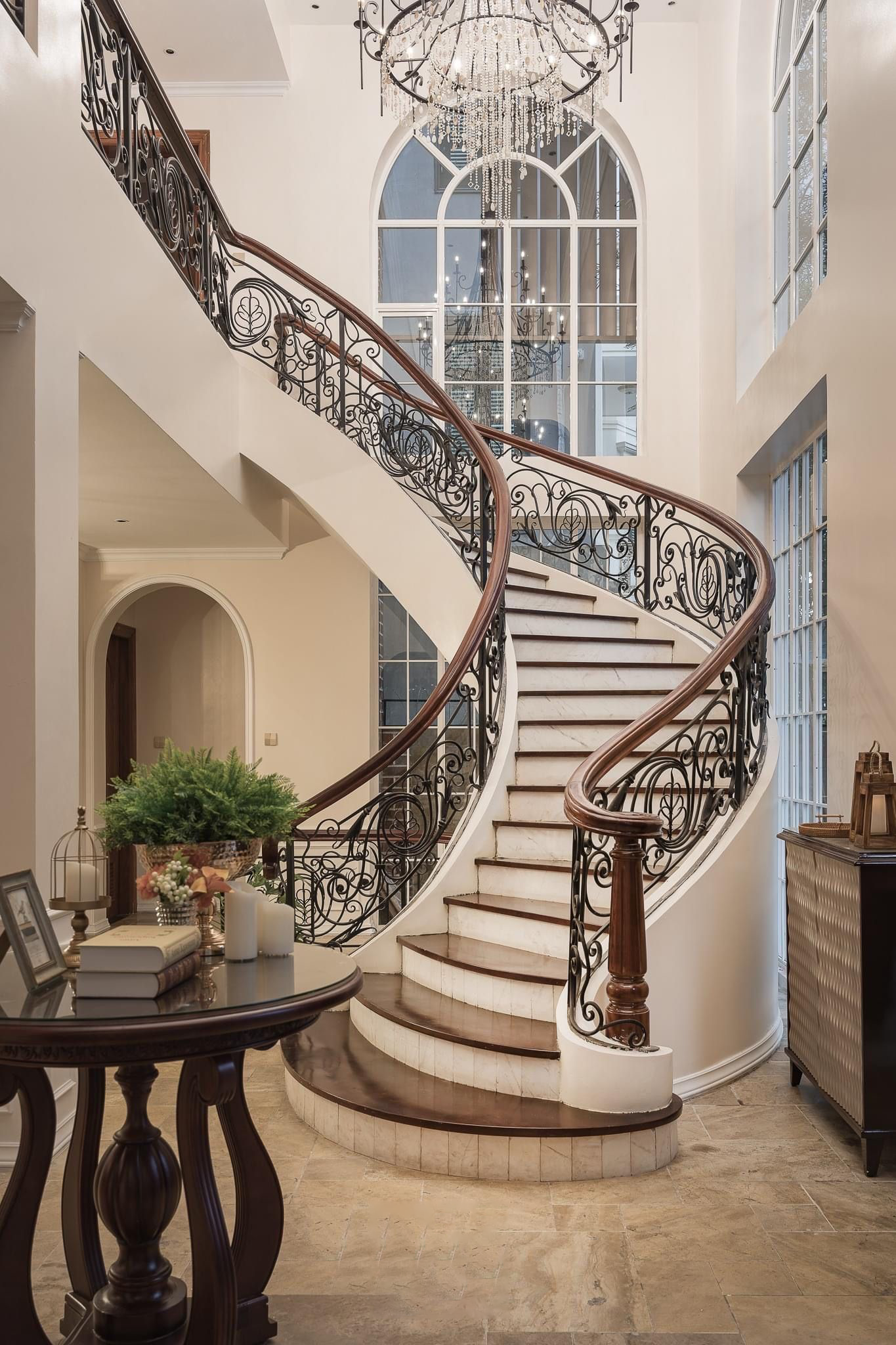 Austaircase Custom Wrought Iron Stair Balustrade For Villa