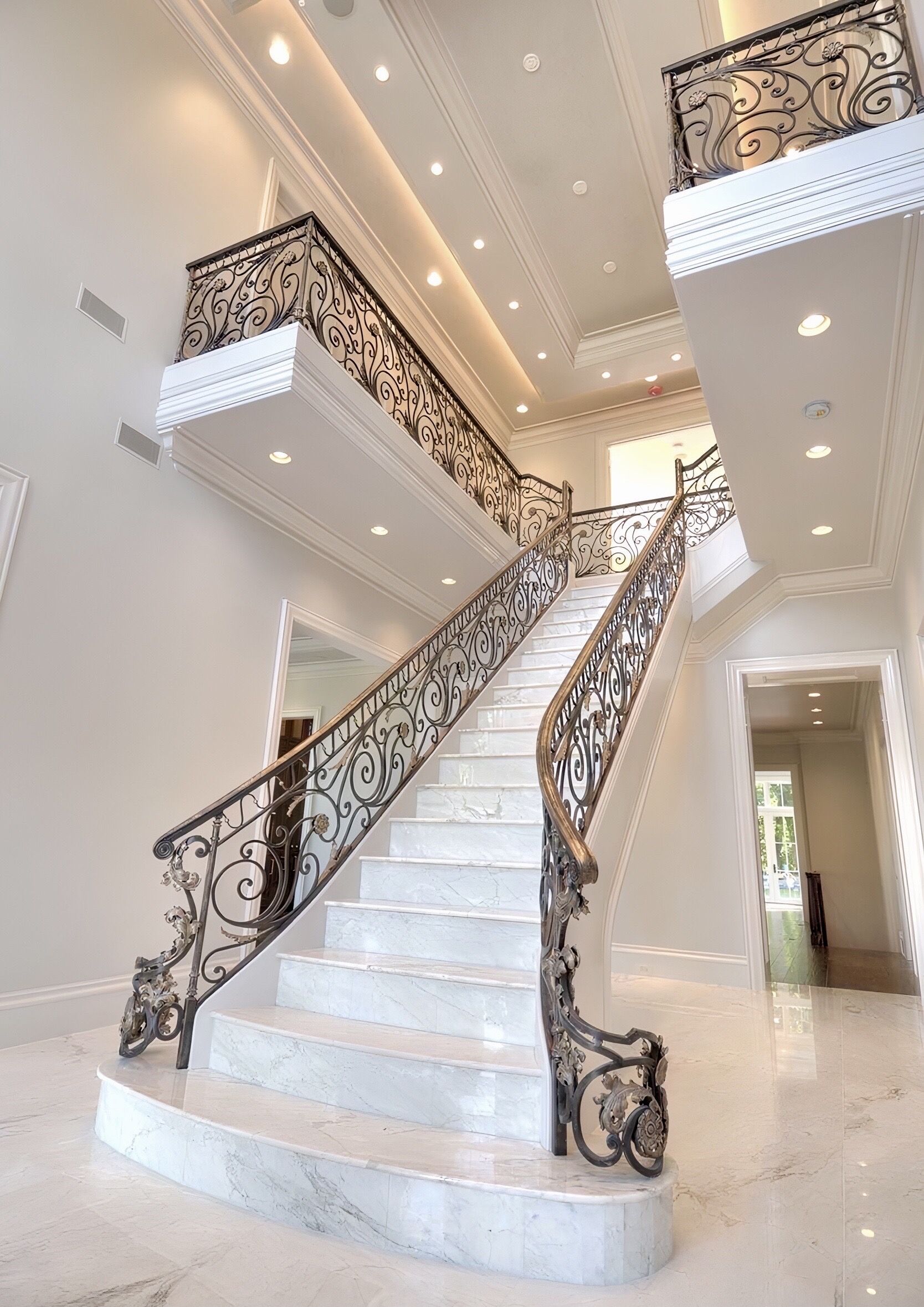 Austaircase Custom Wrought Iron Stair Balustrade For Villa