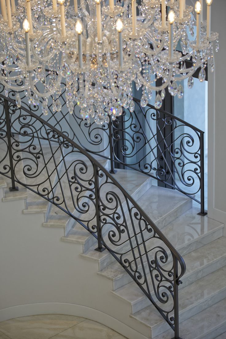 austaircase Ornate Wrought Iron Stair Balustrade For villa