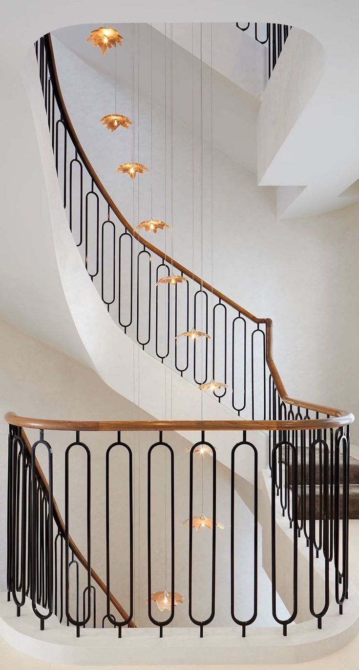 austaircase Modern Minimalist Oval Loop Iron Stair Balustrade
