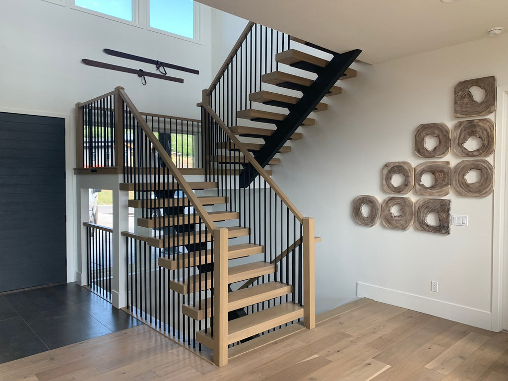 austaircase Minimalist Curved Iron Stair Balustrade For Villa&Hotel