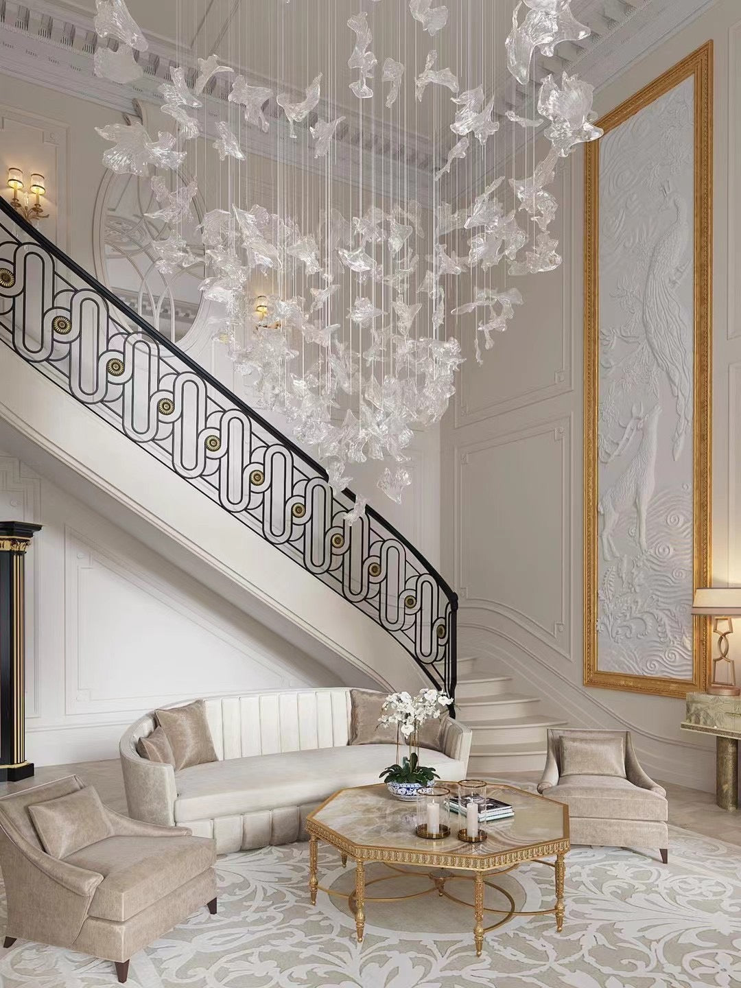austaircase Villa Luxury Style Iron Balustrade For Hotel