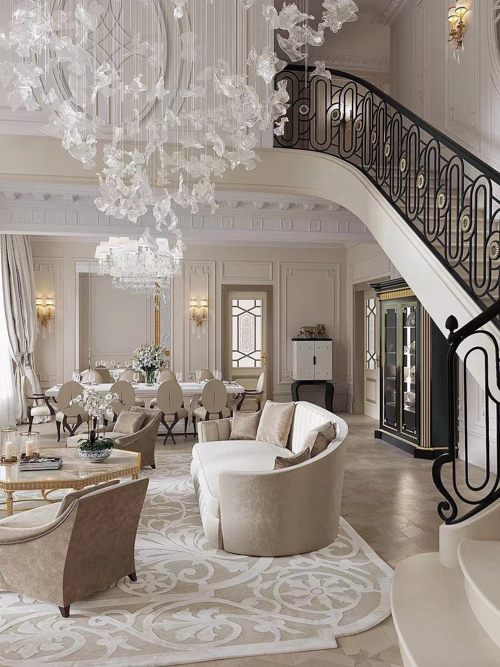austaircase Villa Luxury Style Iron Balustrade For Hotel