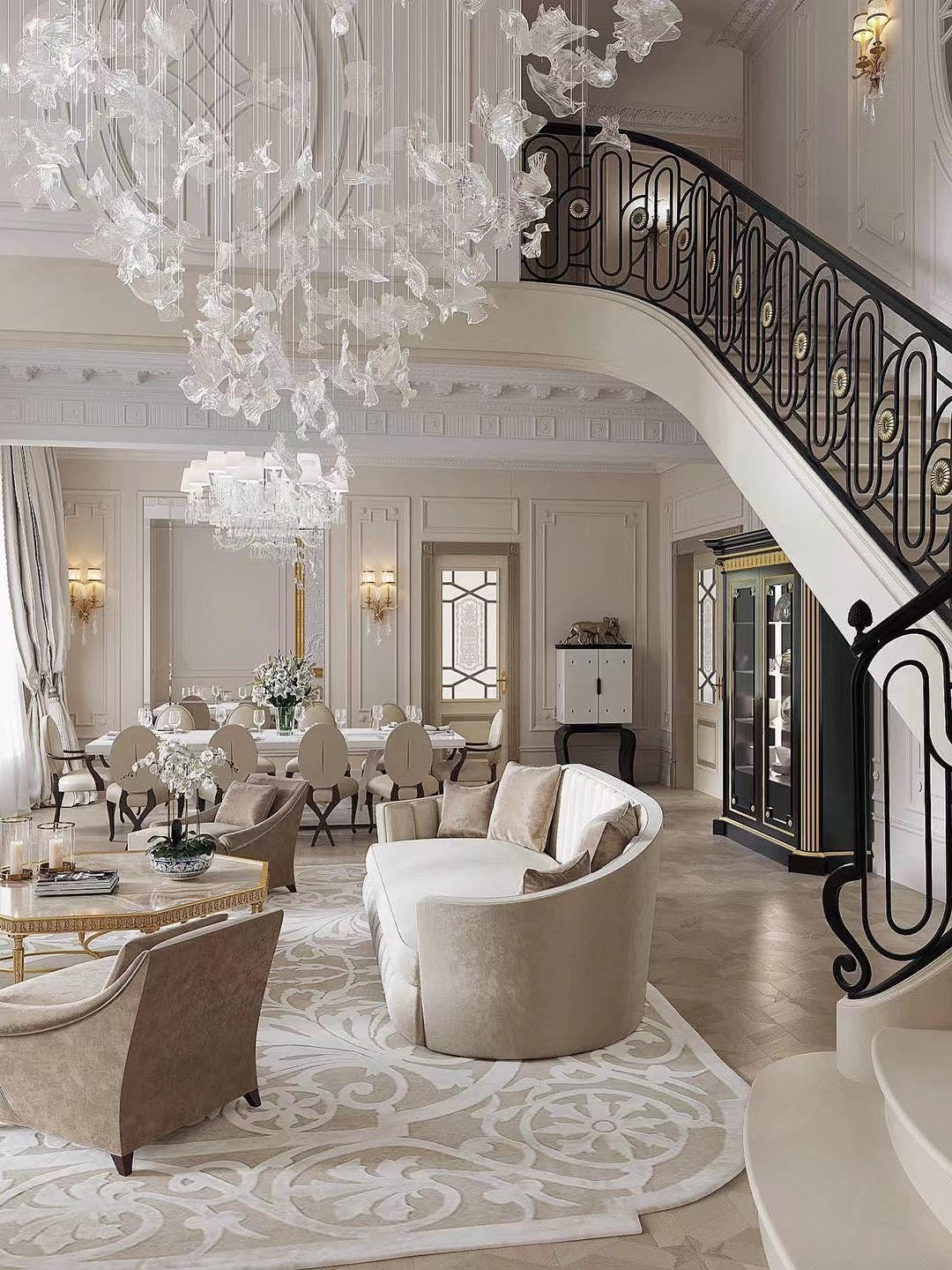 austaircase Villa Luxury Style Iron Balustrade For Hotel