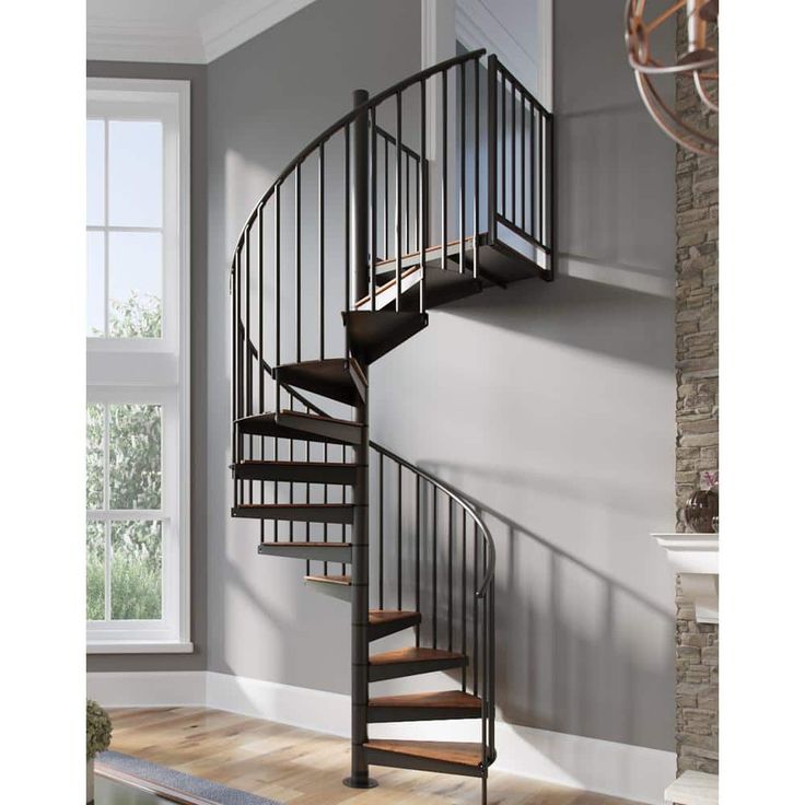 Interior Space-Saving Spiral Staircase