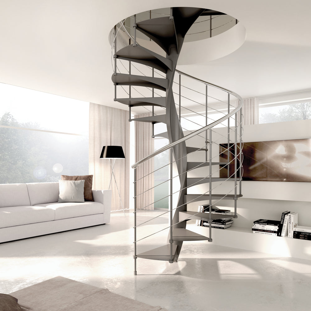 Spiral Staircase With Metal Frame Interior