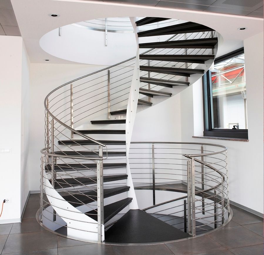 Spiral Staircase With Metal Frame Interior