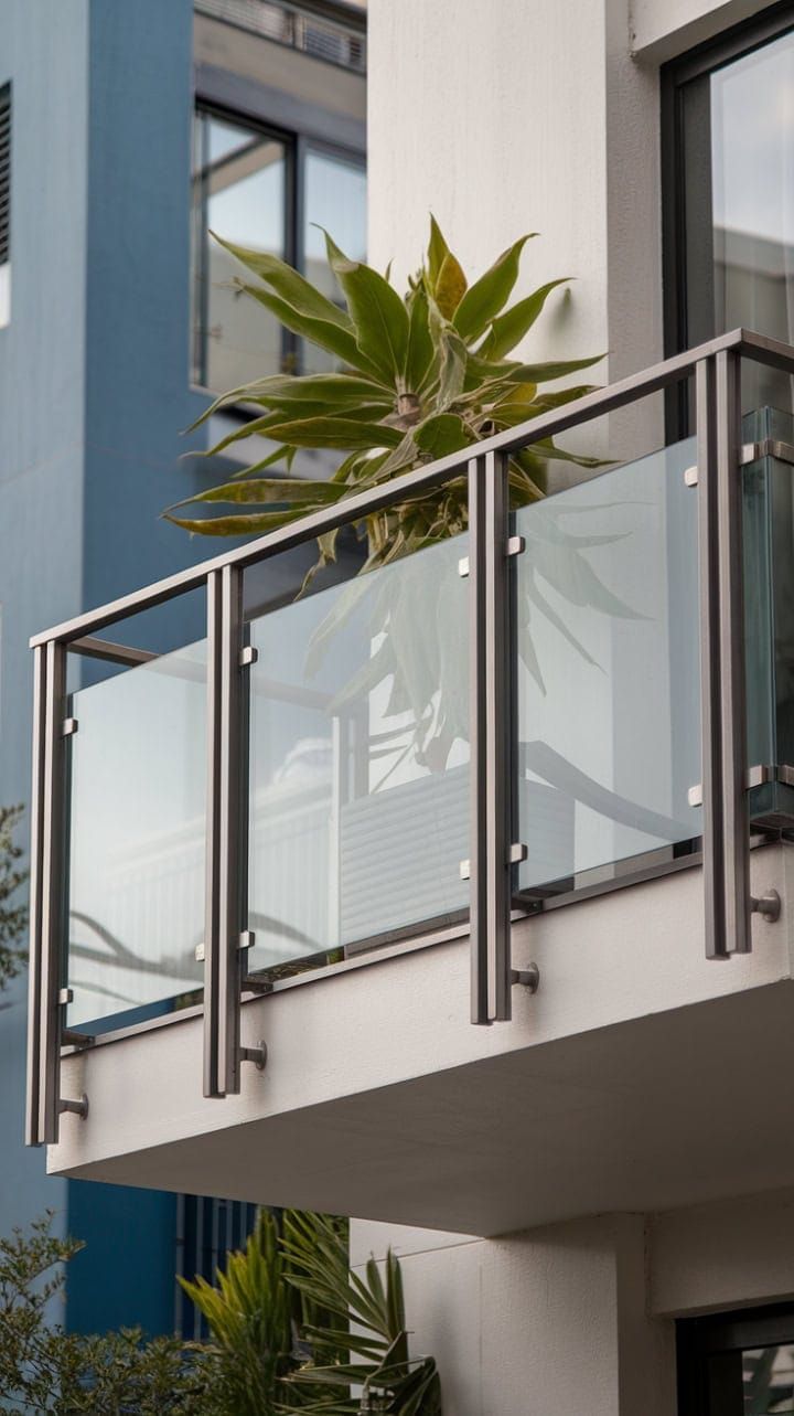 austaircase Modern Steel Glass Balcony Railing