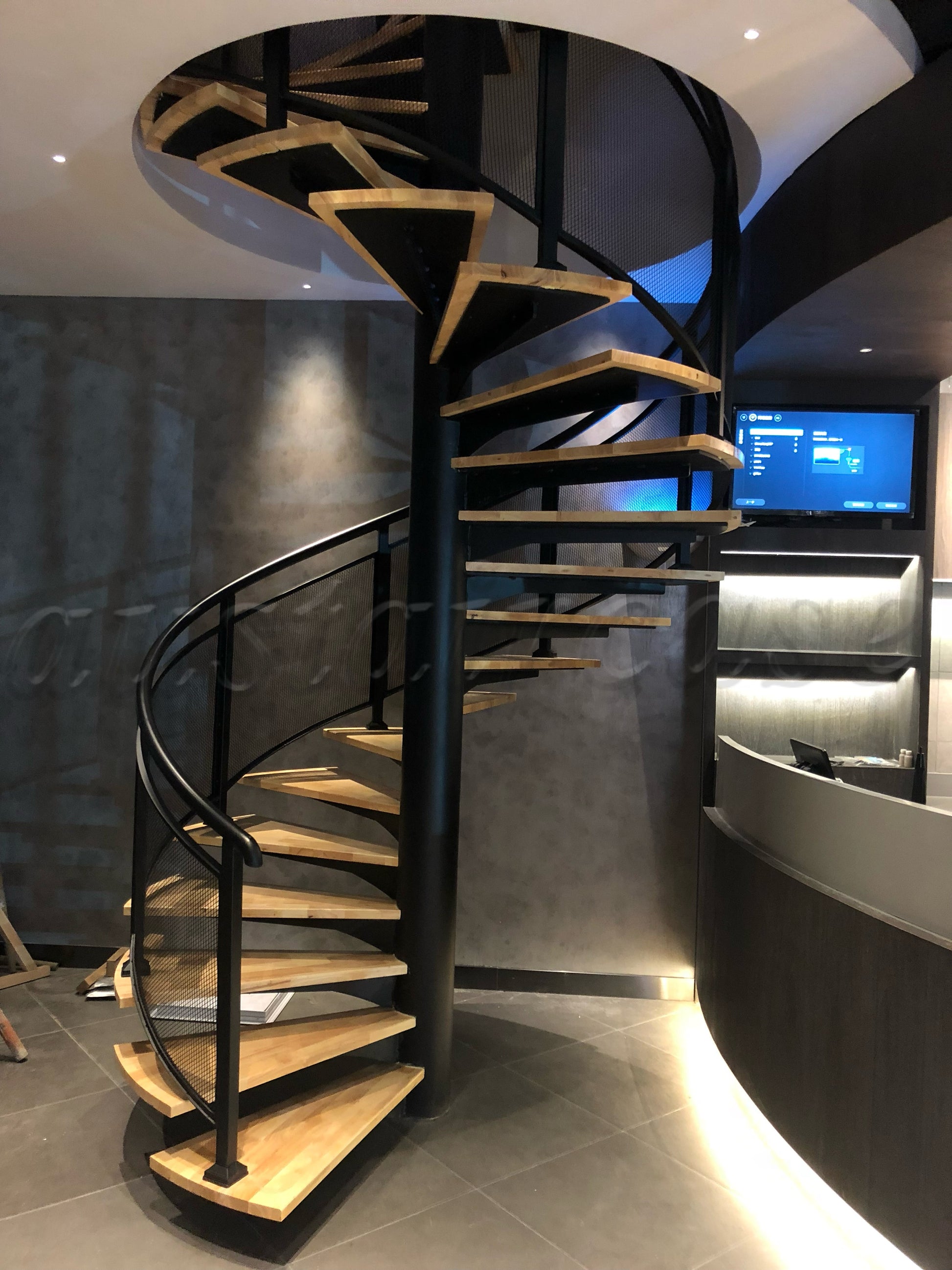 Interior design spiral staircase