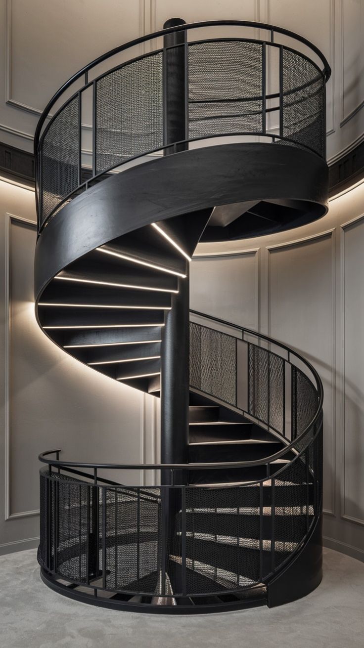 Interior design spiral staircase