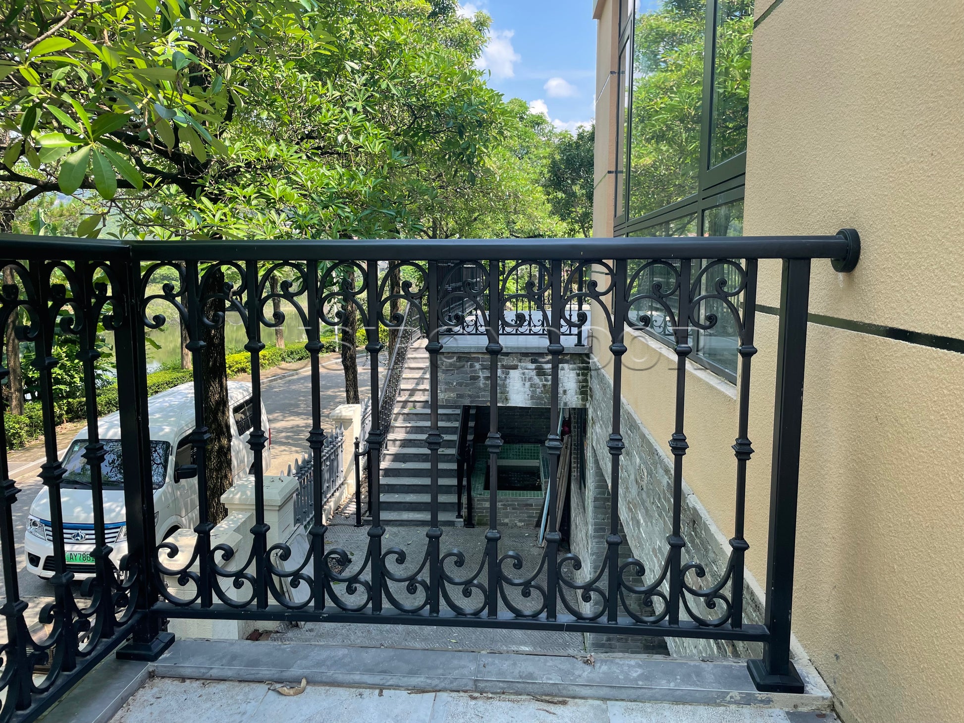 austaircase Customized Wrought Iron Railing Outdoor For Hotel&Home Project