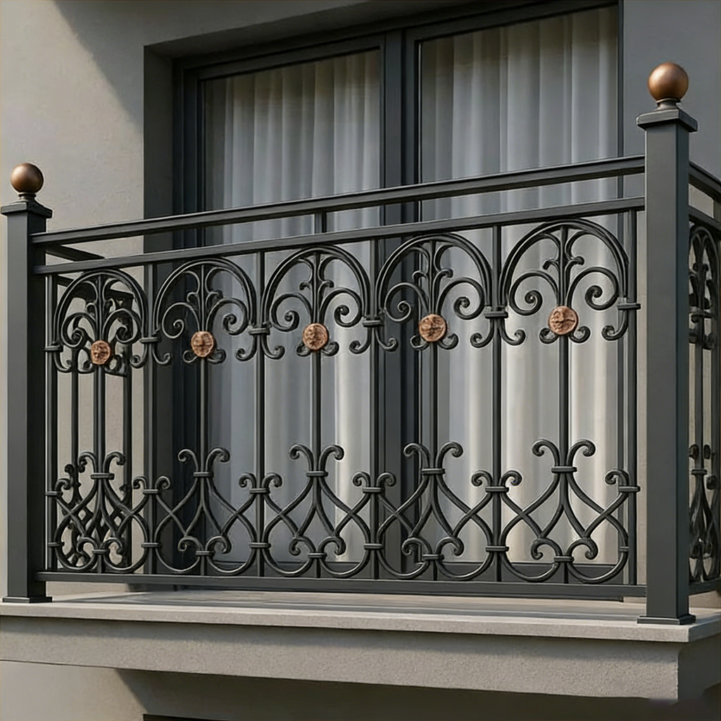 austaircase Exterior Wrought Iron Railing Residential & Commercial Project