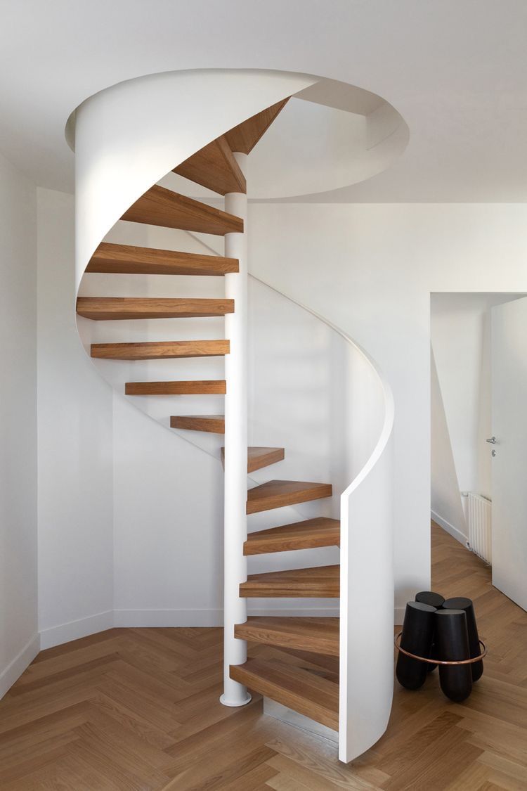 Modern Wooden Spiral Staircase