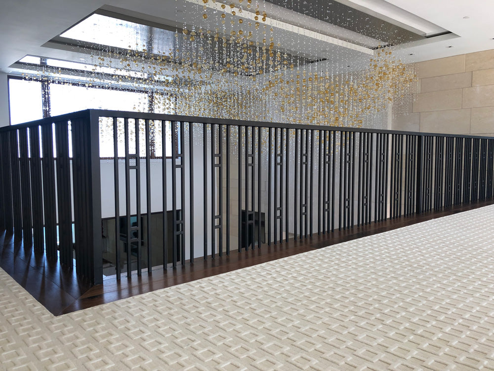 austaircase Luxury Geometric Iron Stair Balustrade For Villa