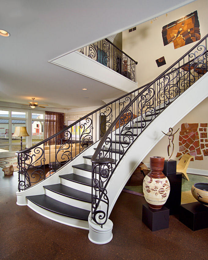 austaircase Luxury Curved Stair Balustrade For Hotel&Villa